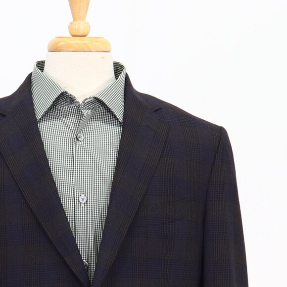 ETRO 44R Brown Check 2-Button Sport Coat Blazer Jacket T333 - Picture 5 of 11